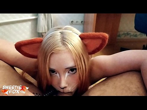 ❤️ Gitulon ni Kitsune ang dick ug cum sa iyang baba ❤️❌ Porno sa amon ☑